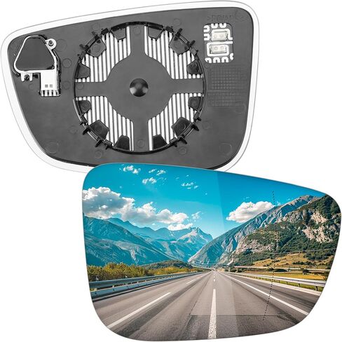 استبدال مرآة جانبية للركاب لسيارة BMW G11 740i 750i 2016-2021، G30 530i 540i 550i 2017-2020، G32 630i 640i - زجاج مرآة الجانب الأيمن، زجاج مرايا الرؤية الخلفية مع تسخين كهربائي ونقطة عمياء in Kuwait