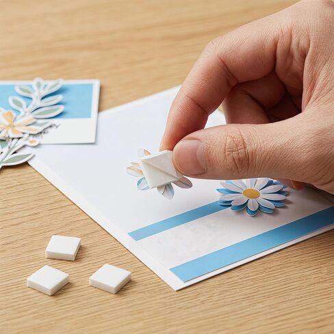 396pcs Adhesive Foam Squares, 0.47in Double Sided Foam Tape, Sticky Precut Square Tape Mount Stickers Supplies for DIY Scrapbook Card Invitations- White in Saudi Arabia