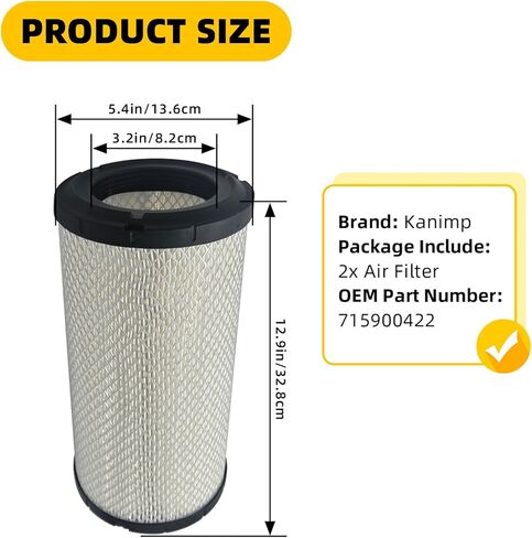 715900422 Air Filter Compatible for 2017-2023 Can am Maverick X3 Max Turbo R RR Sport Commander 1000R XDS XRS XMR DPS, Replaces 707800855, DBA5225, P827653 (2 PCS) in Saudi Arabia