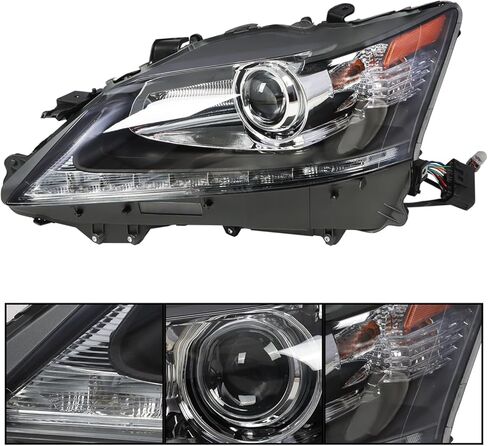 مصباح أمامي لجهاز العرض الجانبي للسائق من Nakkaa مع AFS متوافق مع GS350/GS450h 2013-2015 زينون للمصابيح الأمامية 8118530F80 LX2502161 in Kuwait