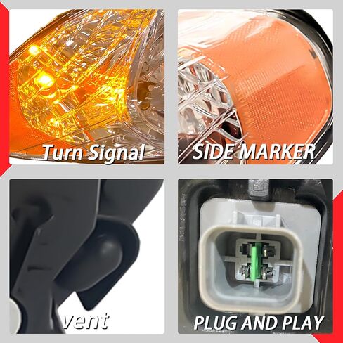 Pair Headlight Assembly Compatible with 2007-2011 Hyundai Accent with Bulbs Driver Left and Right Passenger Side in Saudi Arabia