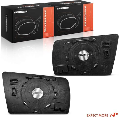 A-Premium 2-PC Driver and Passenger Side Heated Mirror Glass with Backing Plate Compatible with Mercedes-Benz C220, C280, C36 AMG, CL500, CL600, E300, E320, S320 - Blue Exterior Side View Mirror in Kuwait