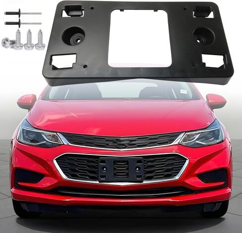 Front Bumper License Tag Plate Frame Bracket Holder Compatible with 2016 2017 2018 Chevrolet Cruze (Not Fit 2016 Chevrolet Cruze Limited) License Plate Bracket Holder Replace # 23440699 GM1068180 in Saudi Arabia