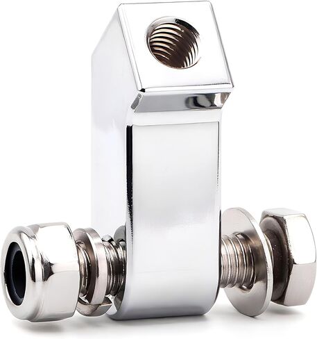 Adjustable Motorcyclel Headlight Lamp Mount Bracket Motorbike Head Light Mounting Block for Harley Sportster Touring Chopper Cafe Racer (Chrome) in Saudi Arabia