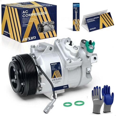 ضاغط مكيف هواء AISIN AFTERMARKET ACCS-00854 - متوافق مع سوزوكي جراند فيتارا 2009-2013 2.4 لتر، كيزاشي 2010-2013 2.4 لتر - مع أخدود 6 بكرات، مع قابض in Kuwait