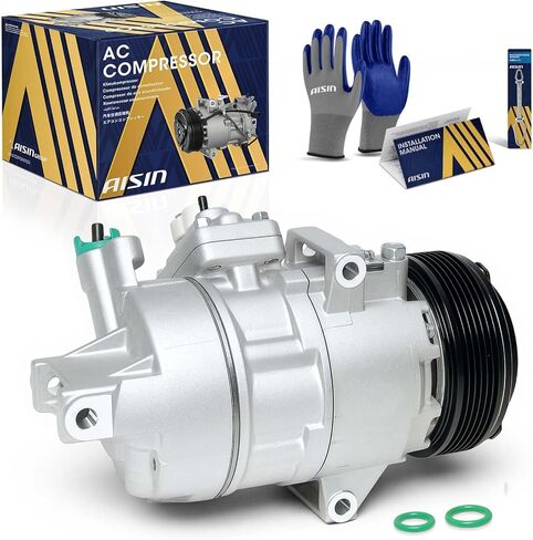 ضاغط مكيف هواء AISIN AFTERMARKET ACCS-00854 - متوافق مع سوزوكي جراند فيتارا 2009-2013 2.4 لتر، كيزاشي 2010-2013 2.4 لتر - مع أخدود 6 بكرات، مع قابض in Kuwait