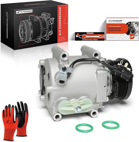 A-Premium Air Conditioner AC Compressor with Clutch Compatible with Ford Thunderbird 2002-2005, Jaguar S-Type 2000-2008, Lincoln LS 2000-2006 in Kuwait