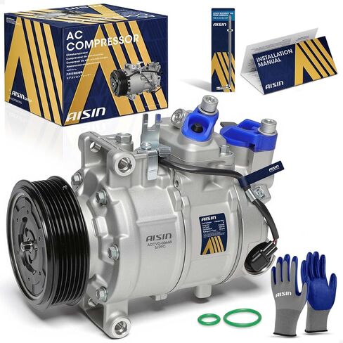 ضاغط مكيف هواء AISIN AFTERMARKET ACCVG-00660 - متوافق مع Audi A4 2004-2006&2008-2015، Q3 2015-2016، Q3 Quattro 2015-2016، Q5 2010-2017، Q7 2013 - مع أخدود 6 بكرات، مع القابض in Kuwait