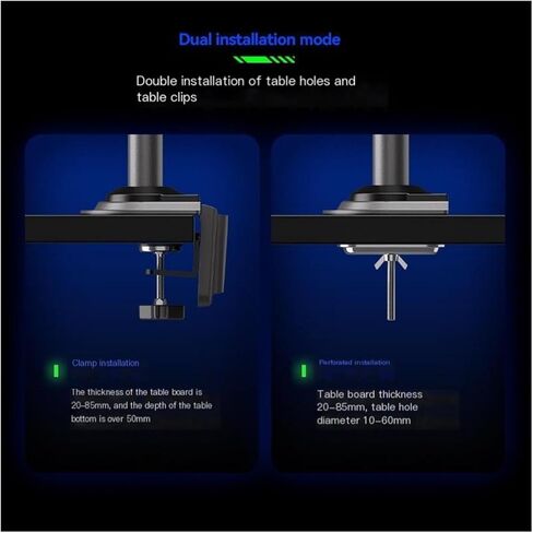 H100 Computer Monitor Stand arm Desktop Suspended Column Lifting Telescopic Bracket Shelf Increased Height 12KG Load-Bearing in Saudi Arabia