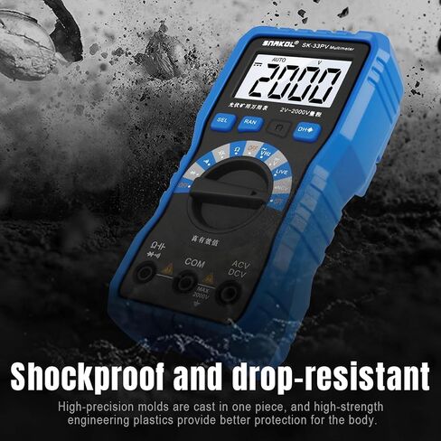 Digital Multimeter Tester, 2000V Volt Meter TRMS, High Voltage Meter for AC DC Voltage&Current, Resistance, Continuity, Diode, Frequency Test with NCV, Backlit LCD Display, Data Hold, Auto-Ranging in Saudi Arabia
