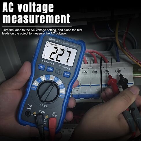 Digital Multimeter Tester, 2000V Volt Meter TRMS, High Voltage Meter for AC DC Voltage&Current, Resistance, Continuity, Diode, Frequency Test with NCV, Backlit LCD Display, Data Hold, Auto-Ranging in Saudi Arabia