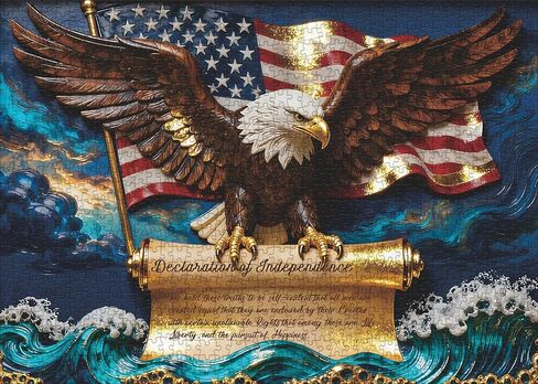 American Flag Eagle Puzzles for Adults 1000 Pieces. United States Patriotic Faith Country Jigsaw Puzzles. Challenging USA,Unique,Vintage,Bird,Art Puzzles in Saudi Arabia