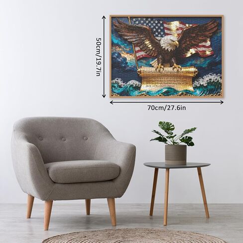 American Flag Eagle Puzzles for Adults 1000 Pieces. United States Patriotic Faith Country Jigsaw Puzzles. Challenging USA,Unique,Vintage,Bird,Art Puzzles in Saudi Arabia