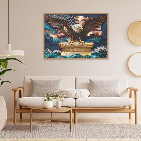 American Flag Eagle Puzzles for Adults 1000 Pieces. United States Patriotic Faith Country Jigsaw Puzzles. Challenging USA,Unique,Vintage,Bird,Art Puzzles in Saudi Arabia