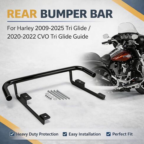 TOFR Rear Crash Bar Bumper Guard for Harley 2009-2025 Tri Glide / 2020-2022 CVO Tri Glide Guide in Saudi Arabia