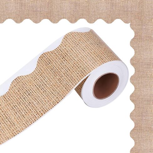 66Feet Bulletin Board Borders, Self Adhesive Rolled Border Trim Blue Ocean Waves Patterns Decoration with Strong & Permanent Adhesive for School, Classroom Offices Wall, Desks, Windows, Doors in Kuwait