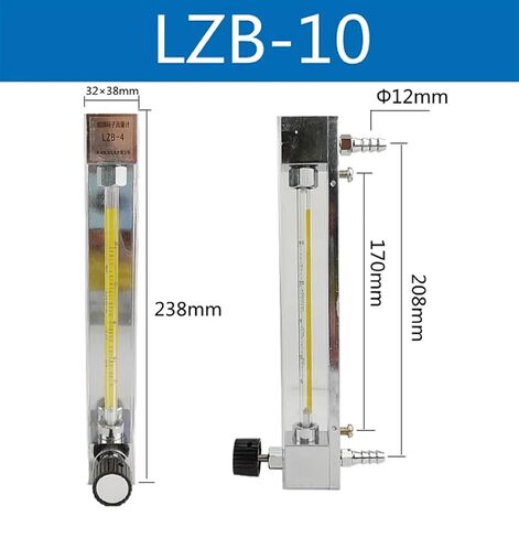 LZB -6F,All Stainless Steel Glass rotameter Flow Meter with Control Valve for Liquid and Gas. conectrator,it can Adjust Flow(2.5-25LPH for Liquid) in Kuwait