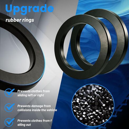 Adjustable Vehicle Clothes Hanging Bar, Car Clothes Hanger Bar 34-54" Non-Slip Rubber Bands Clothing Bar for Hanging in Vehicle Strong Load-bearing Steel Fits SUVs Vans Trucks Cars Keep Clothes Neat in Saudi Arabia