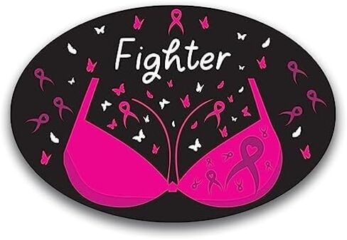 Magnet Me Up Fighter Breast Cancer Awareness Magnet Decal, 4x6 Inches, Heavy Duty Automotive Magnet for Car, Truck SUV in Kuwait