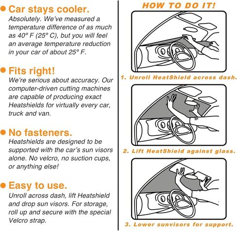 HeatShield, The Original Windshield Sun Shade, Custom-Fit for Dodge Dakota Truck (Extended Cab) 1997, 1998, 1999, 2000, 2001, 2002, 2003, 2004 Silver Series in Kuwait