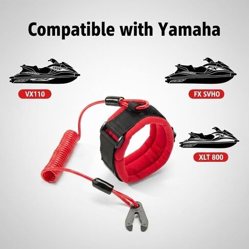 Boat Kill Switch Wrist Strap Compatible with Yamaha WaveRunner, Adjustable Floating Wrist Strap Switch Lanyard Jet Ski Key Wristband Boats Marine Motorboats Jet Ski Accessories in Saudi Arabia