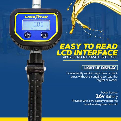 Goodyear Digital Oil Control Valve, Aluminum Body, LCD Display, Shockproof, Waterproof, Multi-Unit Measurement in Saudi Arabia