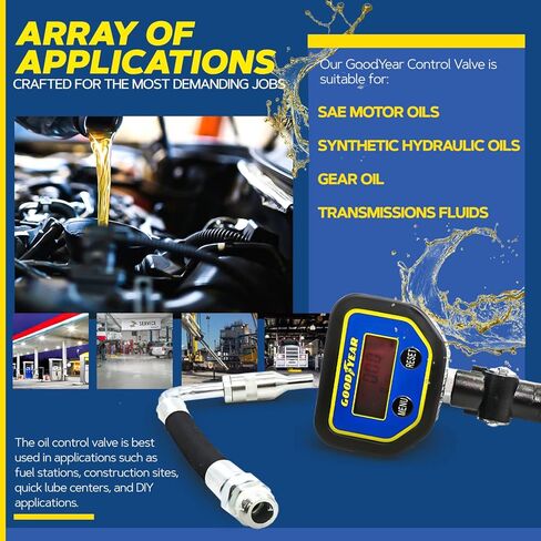 Goodyear Digital Oil Control Valve, Aluminum Body, LCD Display, Shockproof, Waterproof, Multi-Unit Measurement in Saudi Arabia