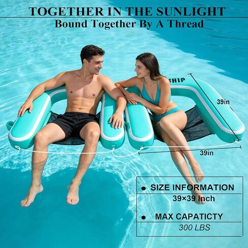 Inflatable Pool Float Chair for Lake Floating Pool Chairs Heavy Duty Floating Chair Lake Floats for Adults Pool Chair Floats Pool River in Saudi Arabia