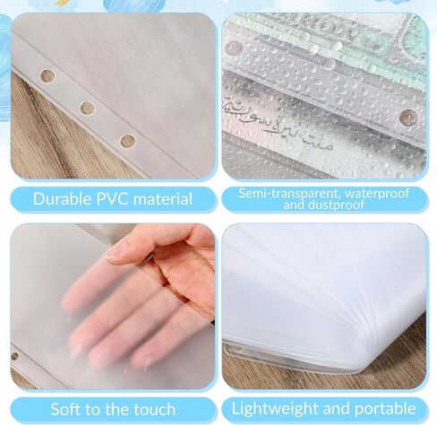 12PCS A6 Binder Inserts A6 Binder Pockets 4 Types Credit Card Sleeves6 Ring Planner Accessories Cash Envelopes No Zipper Business Card Sleeves Notebook Insert Pages for Cash Budgeting Photocard in Saudi Arabia