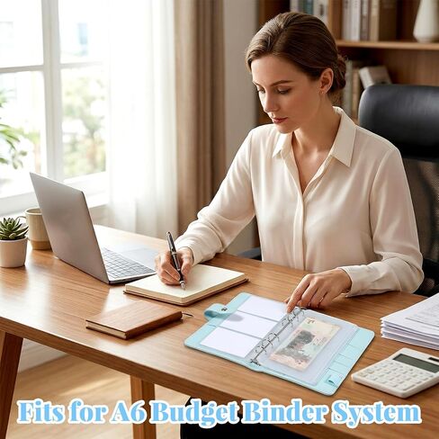 12PCS A6 Binder Inserts A6 Binder Pockets 4 Types Credit Card Sleeves6 Ring Planner Accessories Cash Envelopes No Zipper Business Card Sleeves Notebook Insert Pages for Cash Budgeting Photocard in Saudi Arabia