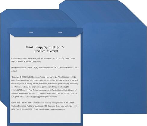 150 Pack Manuscript Covers, Letter-Size Report Covers, Top-Bound Document Folders, 0.23mm / 180gsm Blue Paper Covers for Filing, Organizing & Presentations in Saudi Arabia