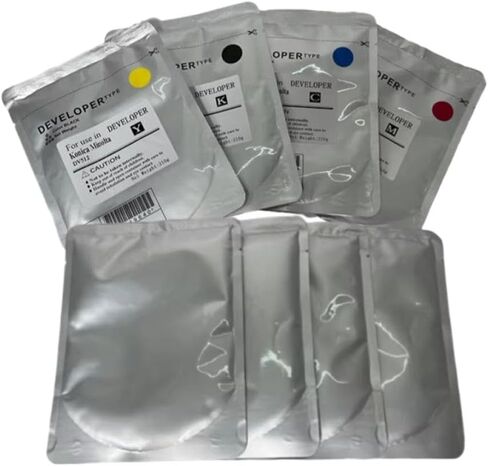 4-Pack DV512 C224 Developer Material Compatible with C224, C284, C364, C454, C554, C554e Printers - CMYK, 210g Total in Saudi Arabia