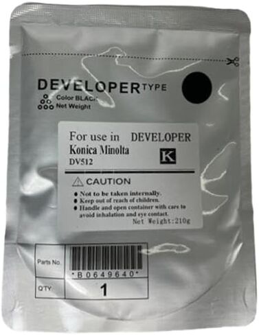 4-Pack DV512 C224 Developer Material Compatible with C224, C284, C364, C454, C554, C554e Printers - CMYK, 210g Total in Saudi Arabia