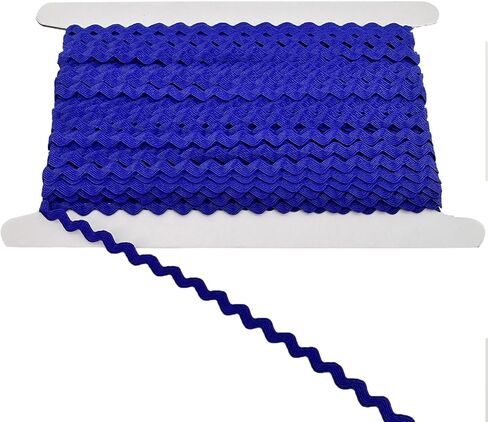 Navy Blue RIC Rac Trim 5mm 27 Yards Rick Rack Trim for Sewing Wave Bending Fringe Trim Woven DIY Clothes Dress Gift Wrapping Home Wedding Party Decoration in Saudi Arabia