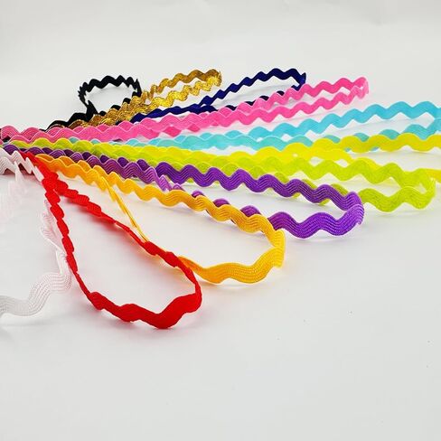 Navy Blue RIC Rac Trim 5mm 27 Yards Rick Rack Trim for Sewing Wave Bending Fringe Trim Woven DIY Clothes Dress Gift Wrapping Home Wedding Party Decoration in Saudi Arabia