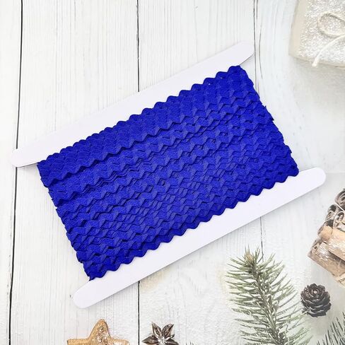 Navy Blue RIC Rac Trim 5mm 27 Yards Rick Rack Trim for Sewing Wave Bending Fringe Trim Woven DIY Clothes Dress Gift Wrapping Home Wedding Party Decoration in Saudi Arabia