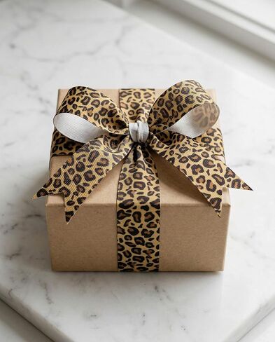 Leopard Cheetah Grosgrain Ribbon 3 Pack, 5/8" 7/8" 1.5" x 5 Yards Each, Animal Pattern for Crafts Bows Wreaths Gift Wrapping Party Decor (Leopard Print) in Saudi Arabia