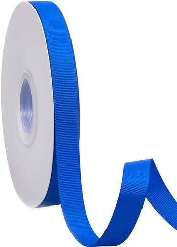 5/8 inch 100 Yards Solid Grosgrain Ribbon Polyester Fabric Ribbon for Wedding DIY Crafts Gift Wrapping Bridal Bouquet Package Hair Bows Christmas and Party Decoration (Royal Blue) in Saudi Arabia