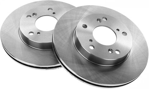 A-Premium Front Vented Disc Brake Rotors + Rear Drums + Shoes + Ceramic Pads Kit Compatible with Select Honda Models - Civic 2012 2013 2014 2015, L4 1.8L, 12-PC Set in Kuwait