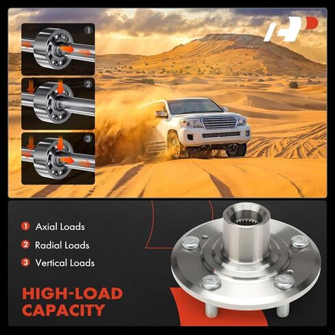 A-Premium 2 x Front Wheel Hub with 5-Lug Compatible with Honda CR-V CRV 1997-2001, Prelude 1997-2001 in Kuwait