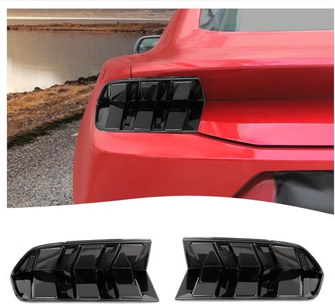 Rear Tail Light Cover Tail Light Lamp Cover Guard Trim Compatible with Ford Mustang 2024 + Exterior Accessories(Black) in Kuwait