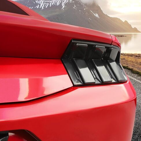 Rear Tail Light Cover Tail Light Lamp Cover Guard Trim Compatible with Ford Mustang 2024 + Exterior Accessories(Black) in Kuwait