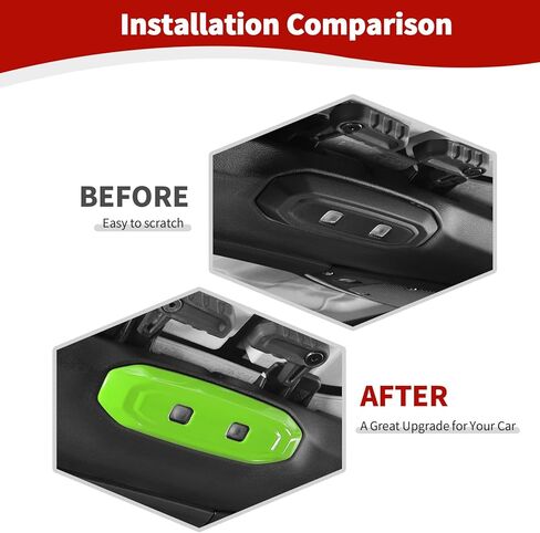 for Wrangler Map Dome Light Trim Cover for Jeep Wrangler/Gladiator 2024-Present Green Interior Accessories in Saudi Arabia