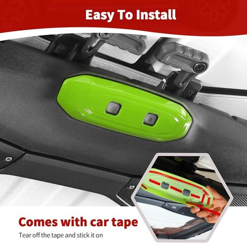 for Wrangler Map Dome Light Trim Cover for Jeep Wrangler/Gladiator 2024-Present Green Interior Accessories in Saudi Arabia