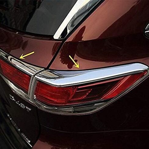 x xotic tech غطاء خلفي للحواجب مزود بإضاءة خلفية متوافق مع Toyota Highlander 2014-2016 (كروم) in Kuwait