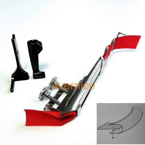 Binding Foot+Raw Edge Plain Tape Binder for Juki Dnu-241 1541 Lu-562 563 1508+ (Tape Size: 25mm) in Saudi Arabia