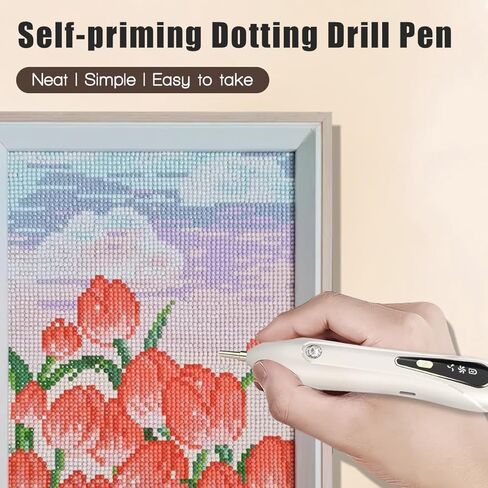 Ohotecy Electric Diamond Painting Pen with Adjustable Suction, Cordless Rechargeable Vacuum Rhinestone & Crystal Picker Tool for Round, Square & AB Drills, Low Noise Pro Diamond Art Accessories in Kuwait
