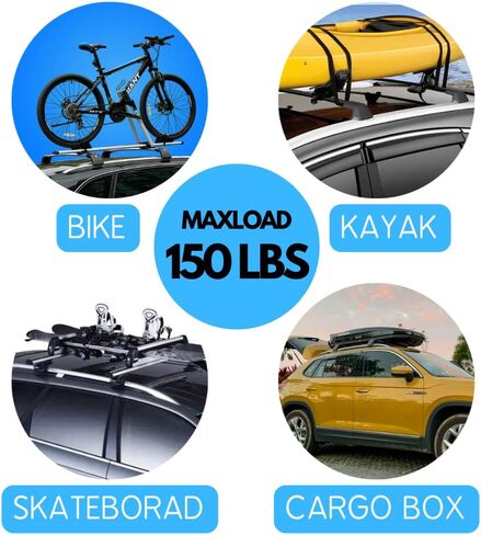 Roof Rack Cross Bars fit for Volkswagens VW Taos 2022-2024 (with Factory Side Rail) Silver Side Rails Cargo Bar in Saudi Arabia
