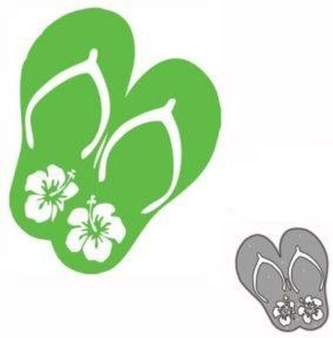 Flip Flops Sandals Metal Cutting Dies Decoration Scrapbook Card Making Craft in Saudi Arabia