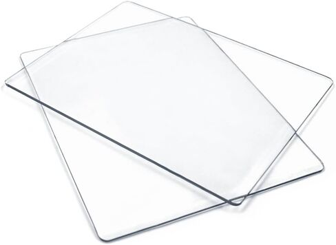 Acrylic Cutting Plates for Die Cutting Machines 2 Pack, 7.67" x 5.86" Clear Embossing Mats for Small Die Cut Machines, Scrapbooking, Card Making, and DIY Crafts in Kuwait